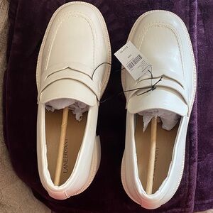 Lane Bryant Cream Loafers